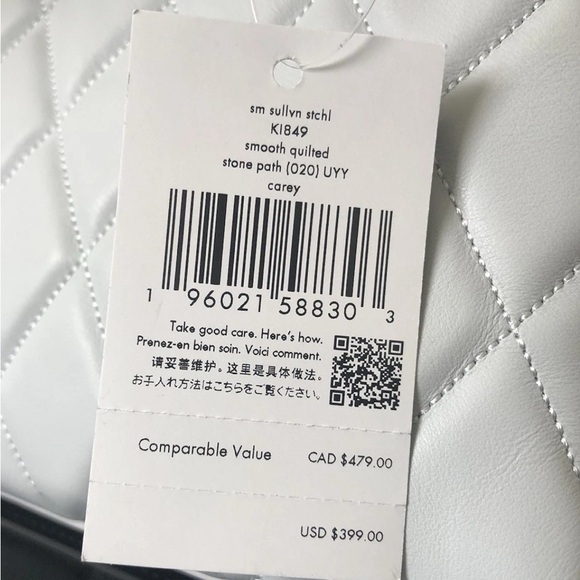 Kate Spade Carey Small Quilted Sullivan Satchel Meringue Off White NWT - Picture 10 of 16